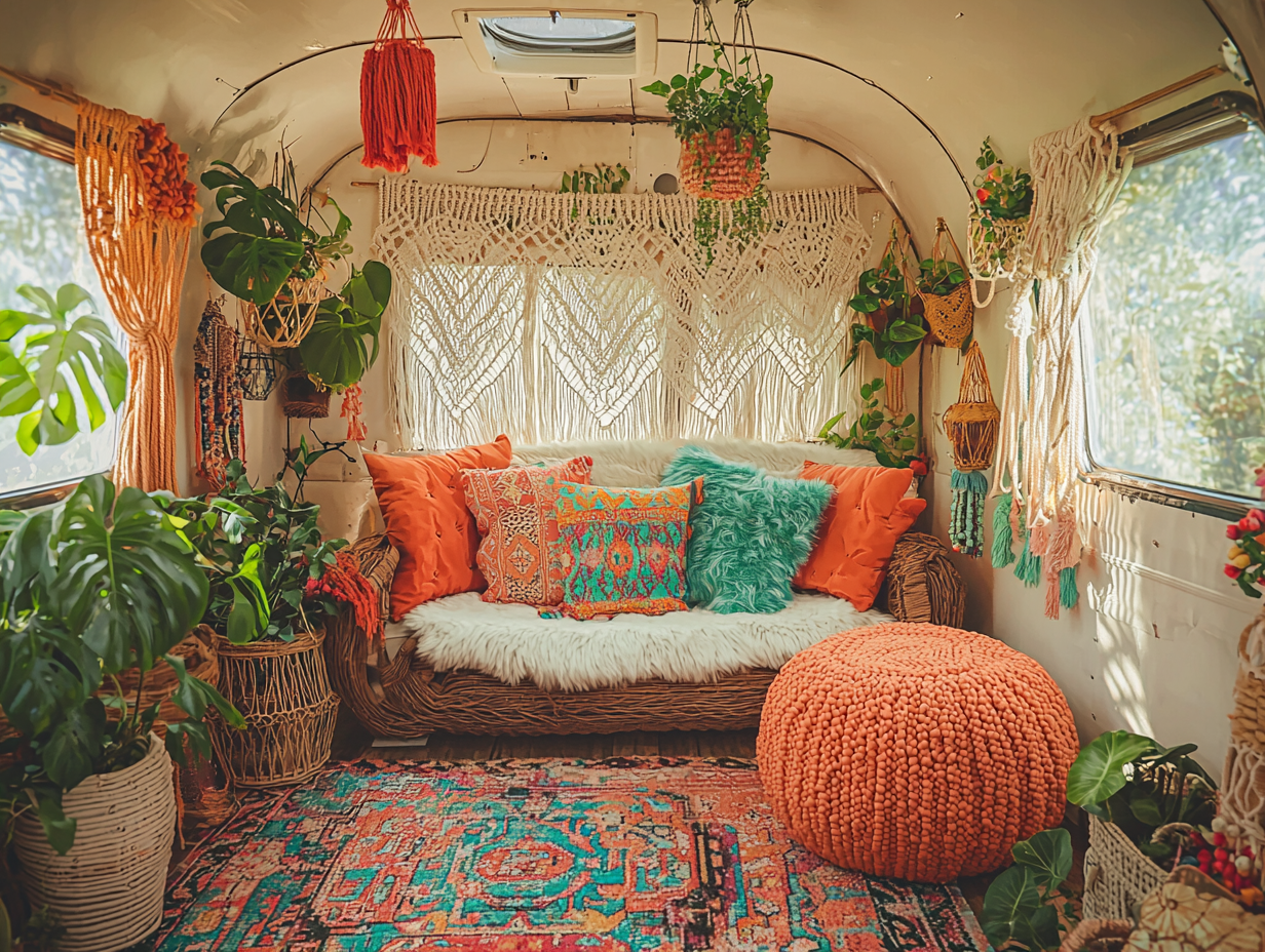 Caravan restyling in BOHEMIAN stijl β Ibiza vibes